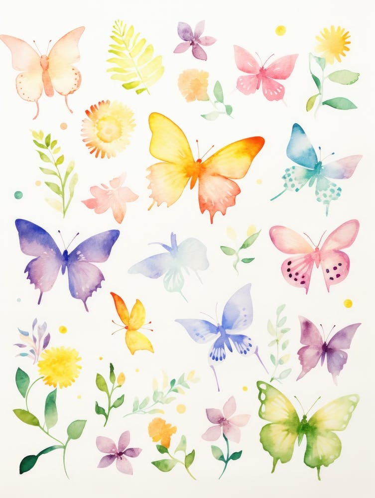 Watercolor Butterflies 9