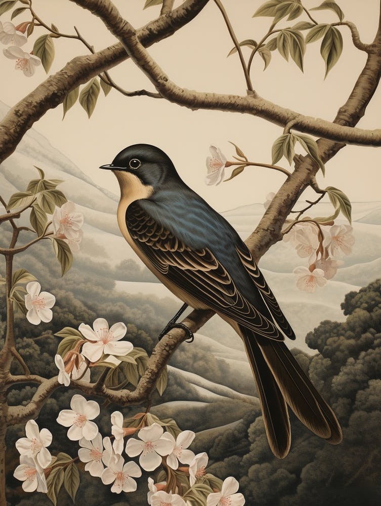 Dark And Moody Botanical Swallow 4