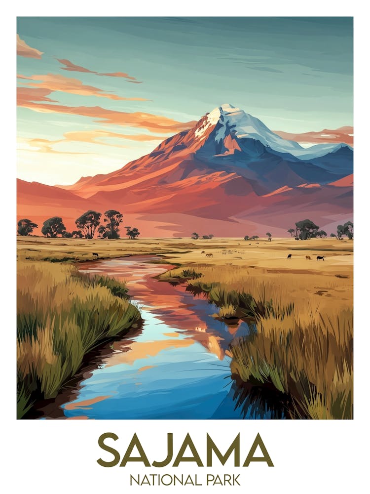 Affiche de voyage Sajama National Park