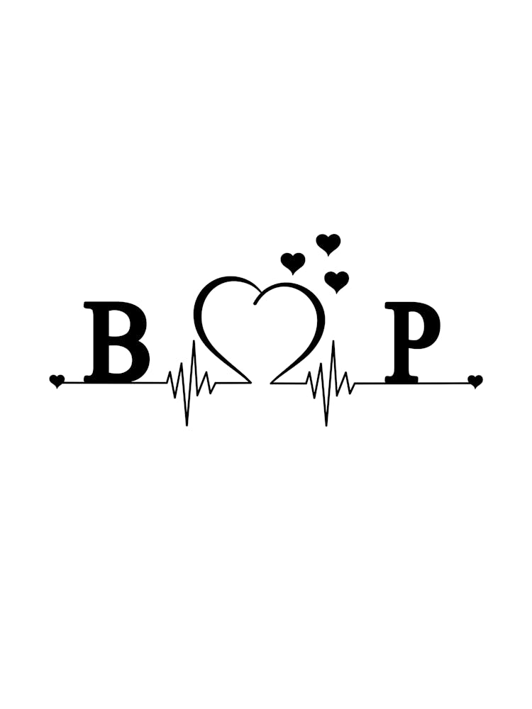 Personalisiertes Monogramm mit Initialen B und P für Paare