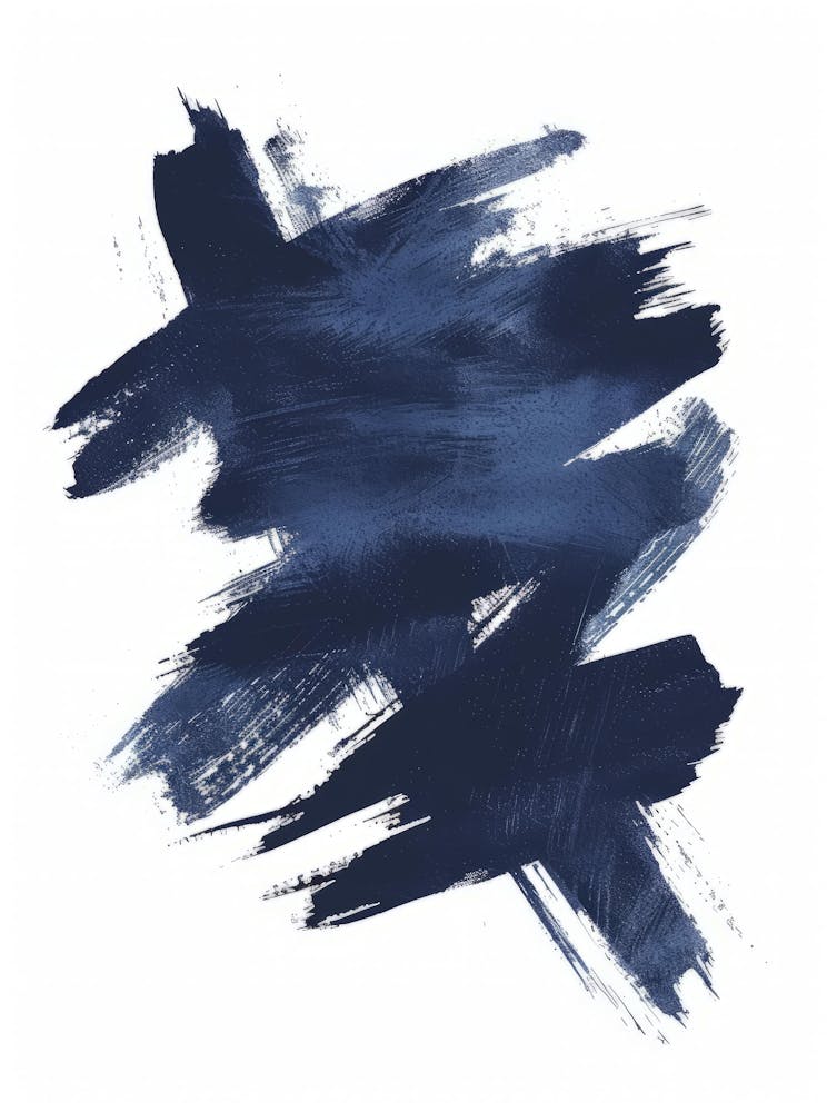 Blue Brush Strokes