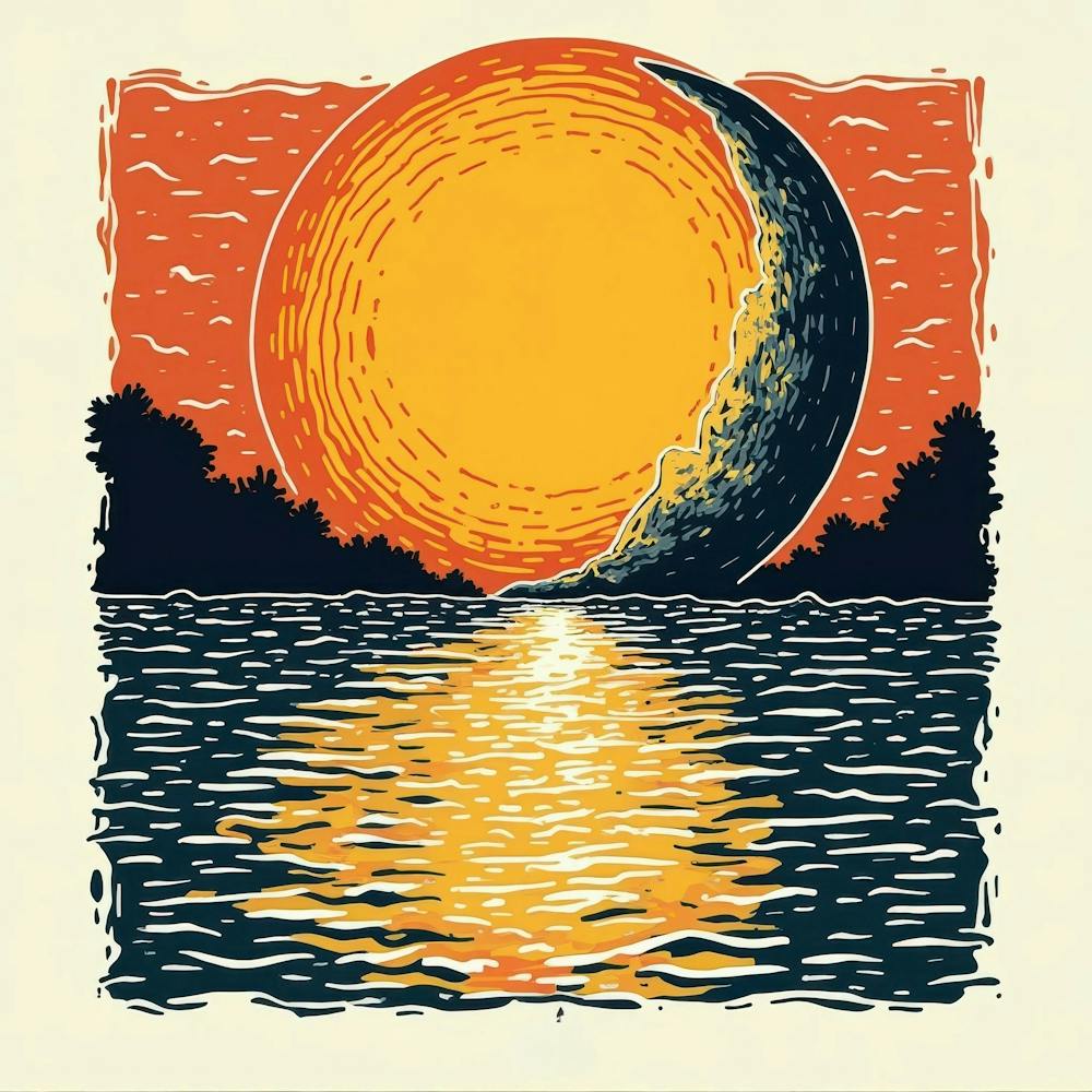 Sunset Over The Water 2