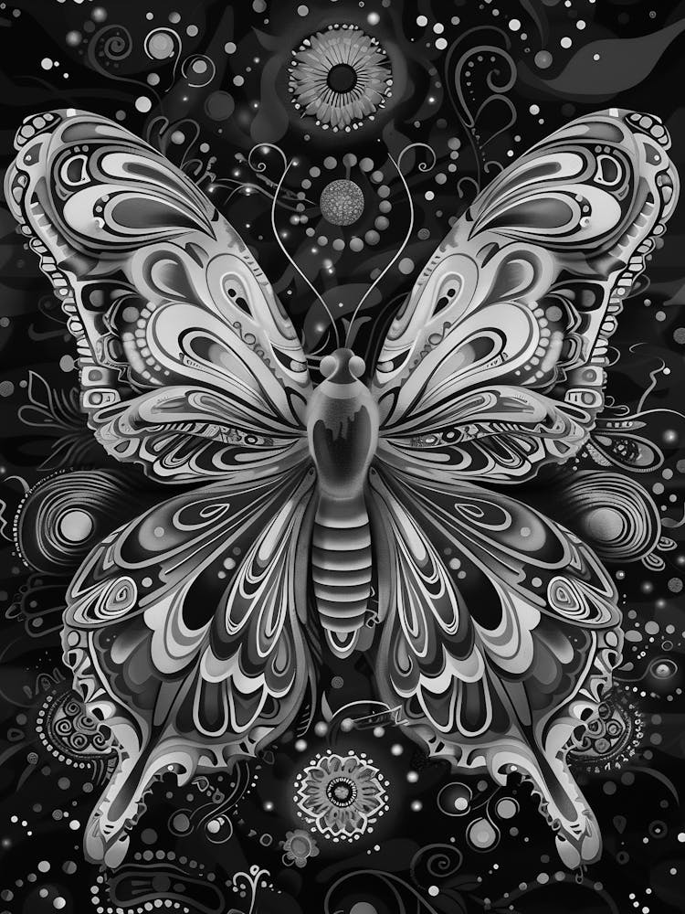 Papillon Noir Et Blanc 1