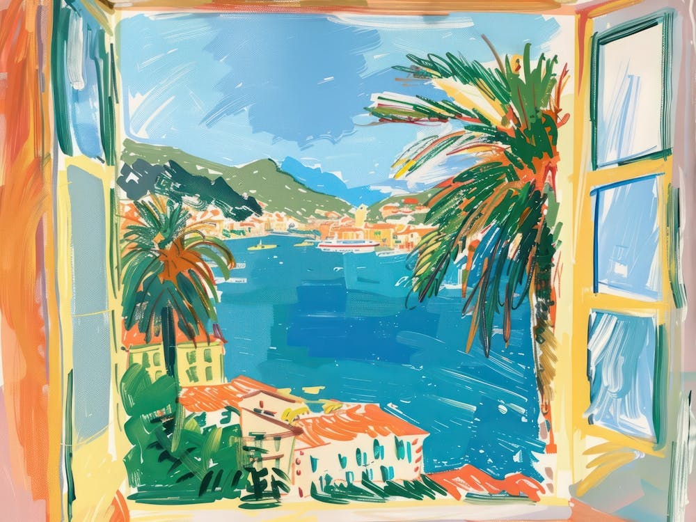 Vigo From The Window View Painting 3