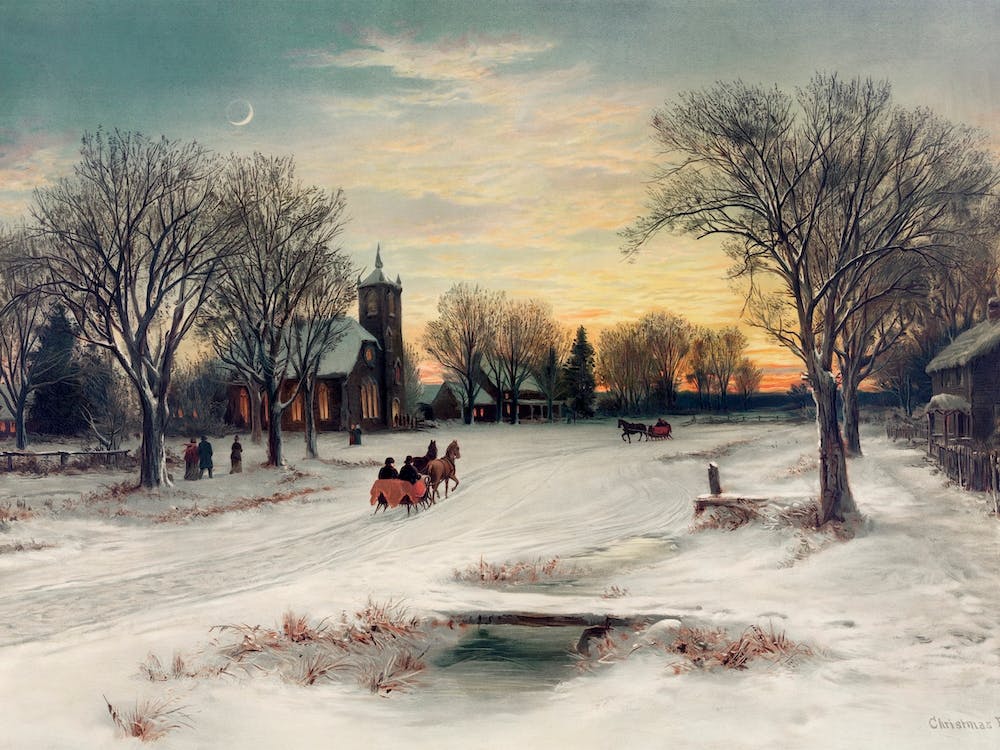 Winter Vintage Scene