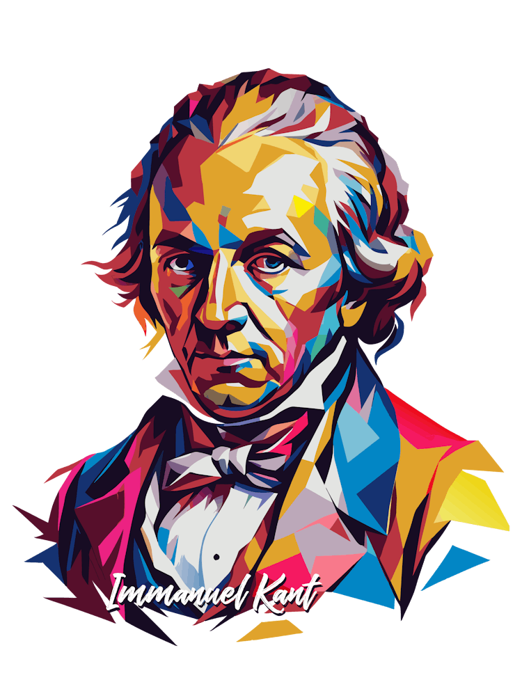 Immanuel Kant 02 Portrait WPAP Pop Art