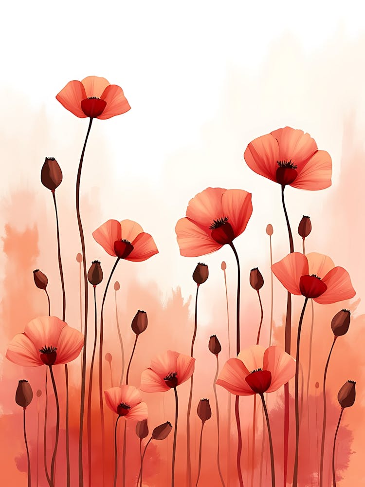 Abstract Plant Silhouette For Calm Vibes