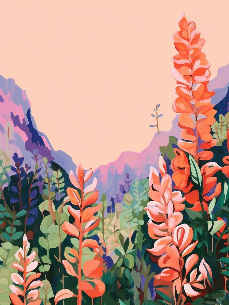 Boho Wildflower Painting Lupine 1