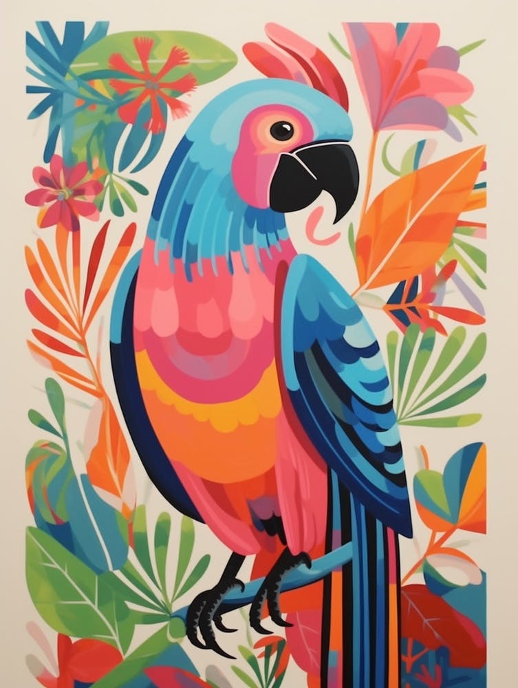 Colourful Scandi Bird Macaw 3