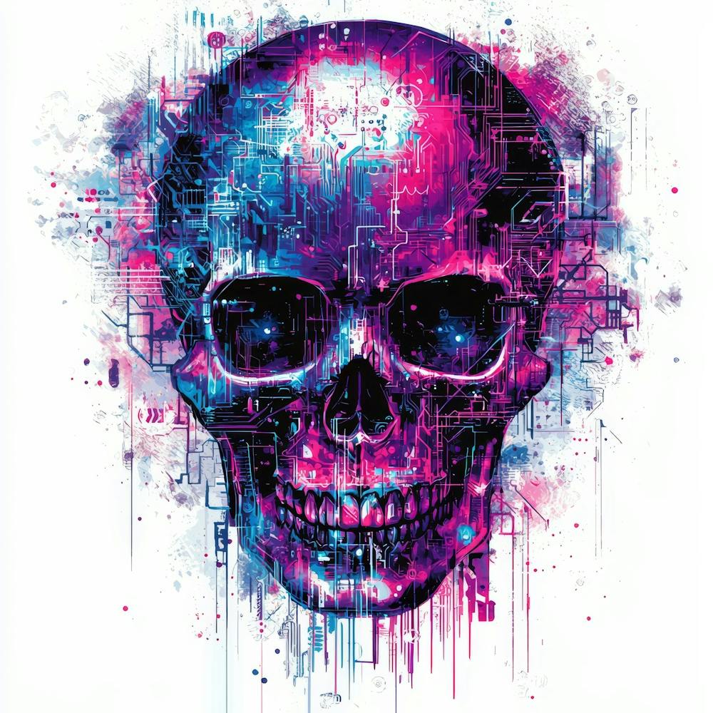 Skull Print.Generated AI. Wall