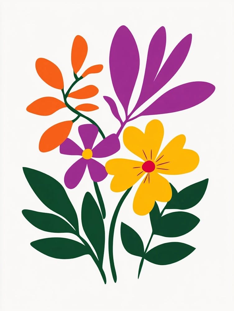 Flowers On A White Background 4