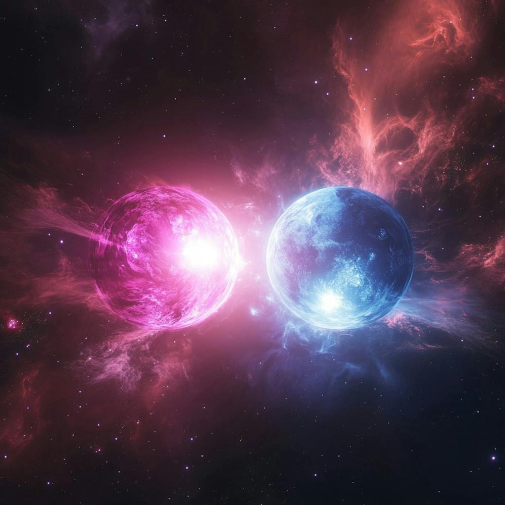 Two Planets In Space