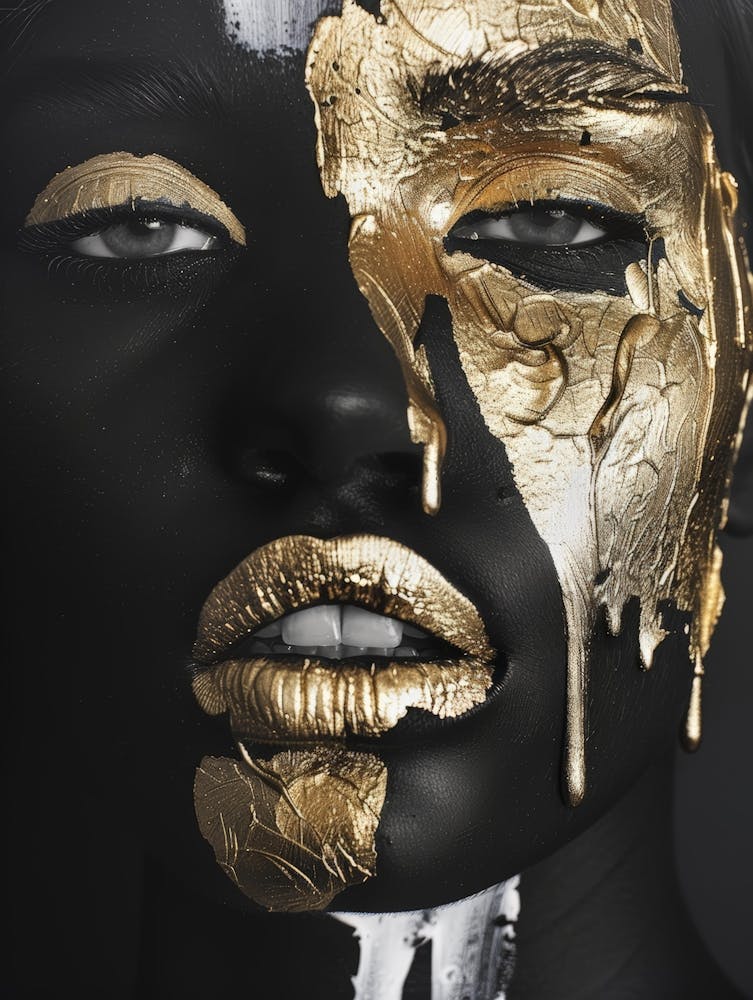 Gold Face Painting