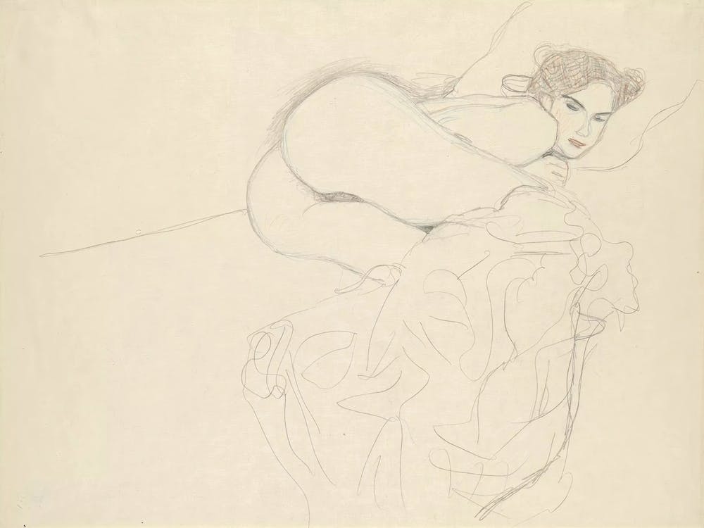 Huddled Nude, Gustav Klimt