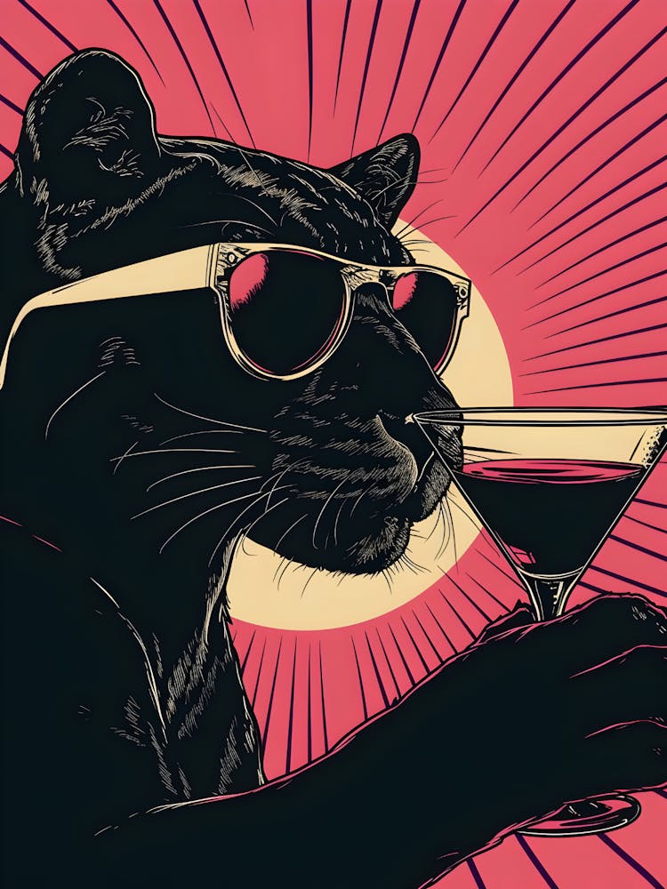 Panther In Sunglasses