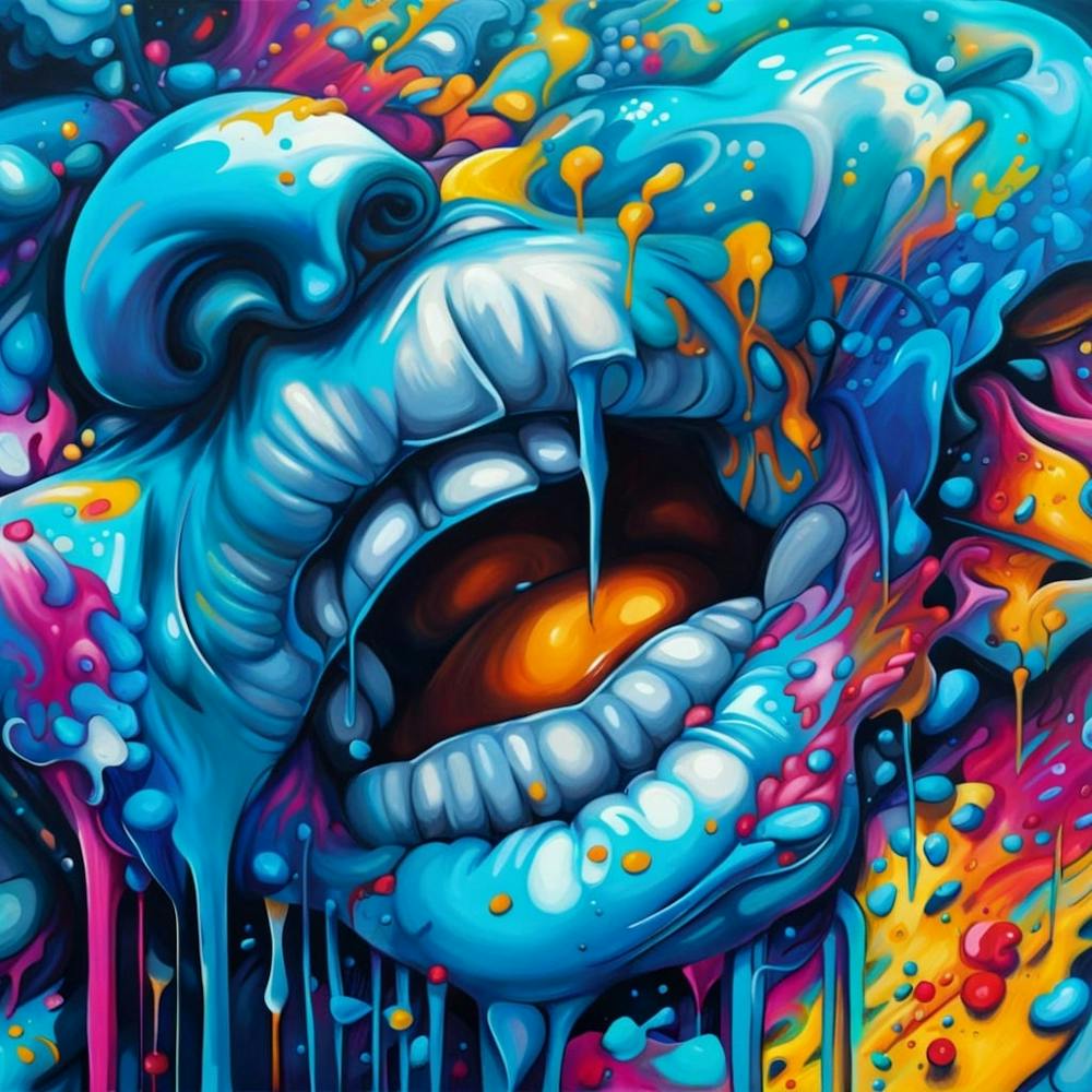 Blue mouth