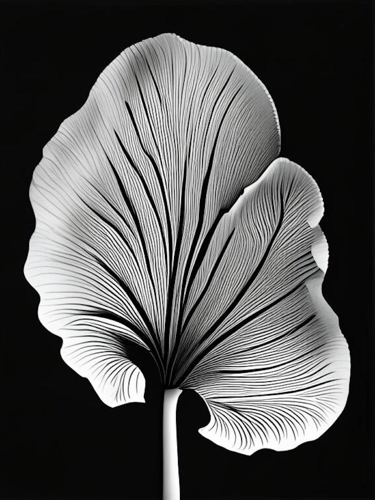 Ginkgo Leaf Linocut 2
