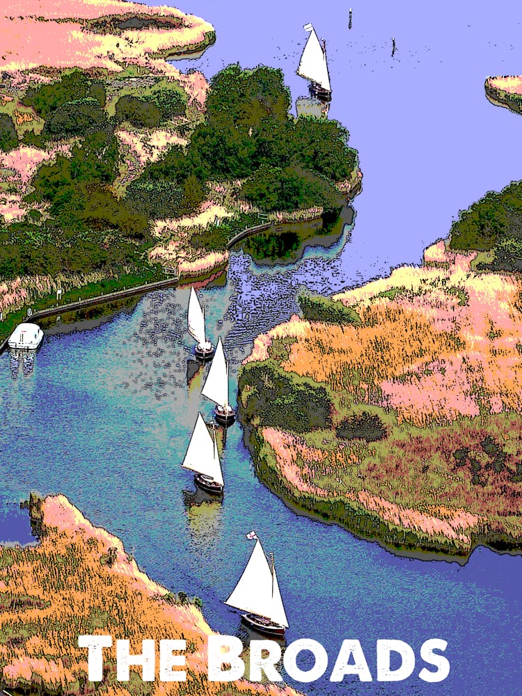 The Broads, Norfolk Broads, Norfolk, Nature, Art, Wall Print