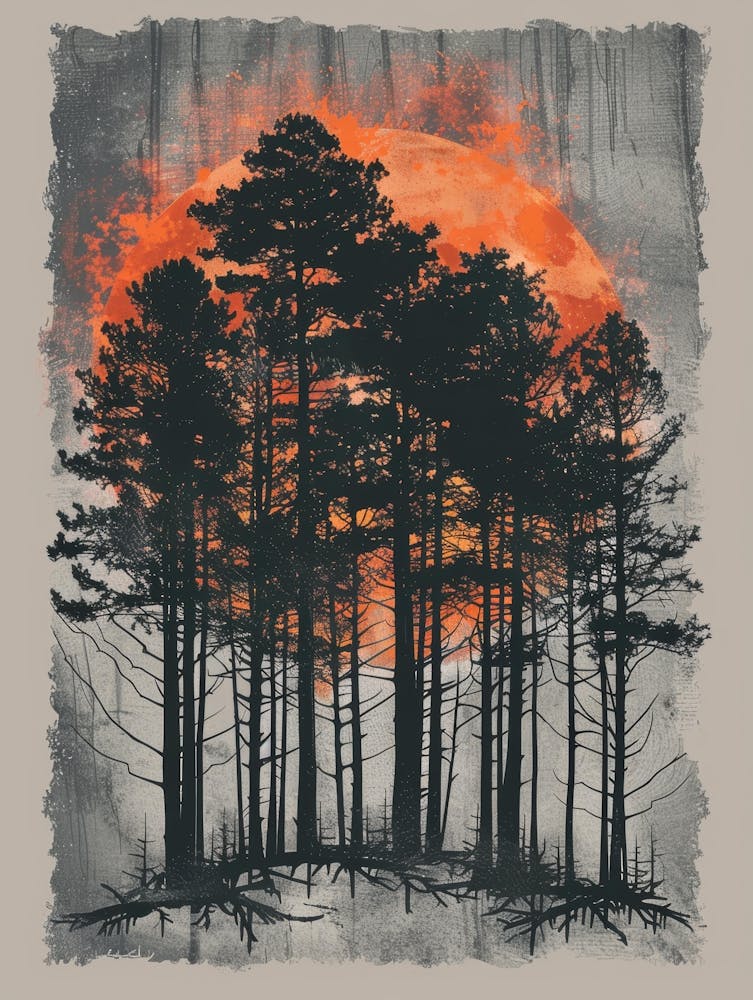 Coucher de Soleil Dans Les Bois 13