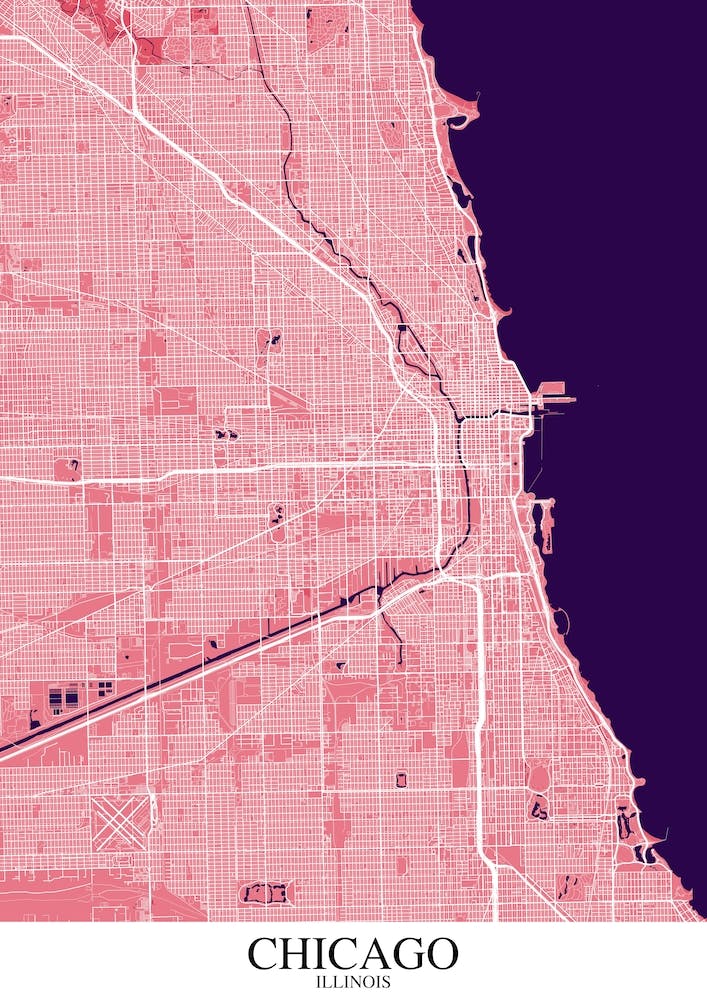 Chicago Illinois Pink Purple