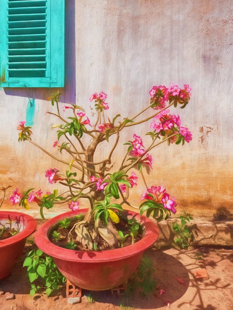 Pink Flowering Plant In A Pot Vietnam