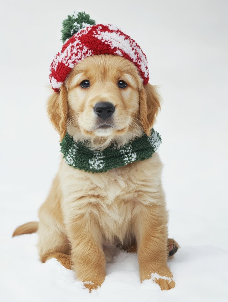 Golden Retriever Puppy. Generated AI. 3