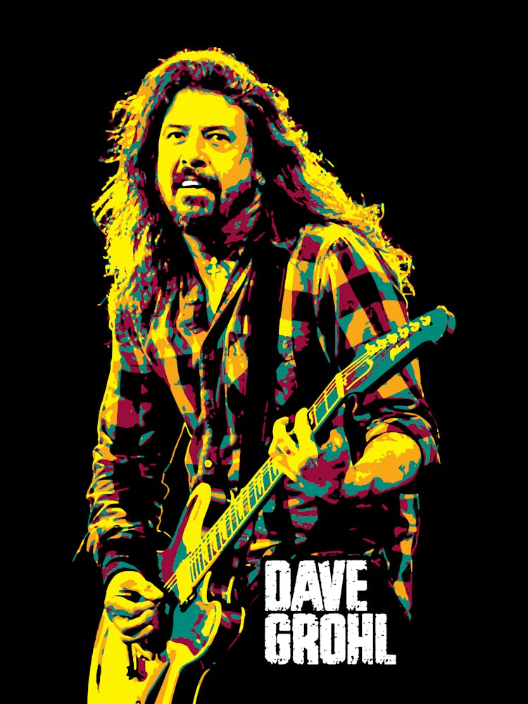 Dave Grohl in my pop Art Illustration