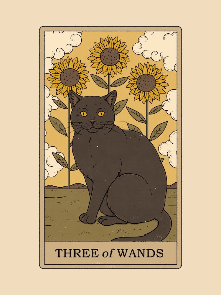 Three Of Wands   Cats Tarot