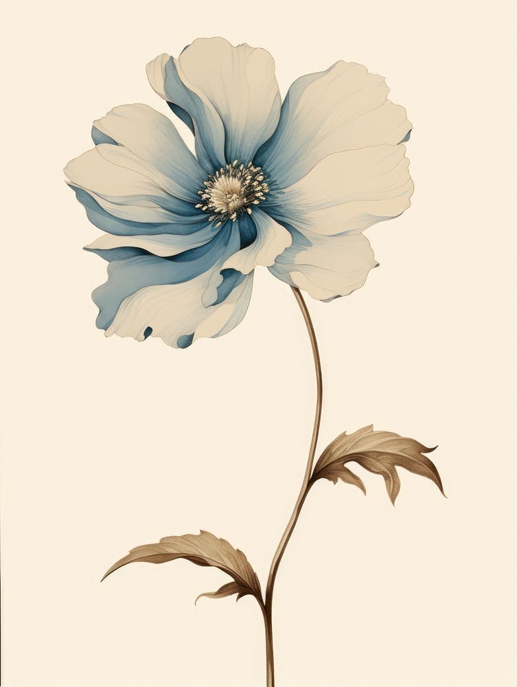 Blue Anemone Flower