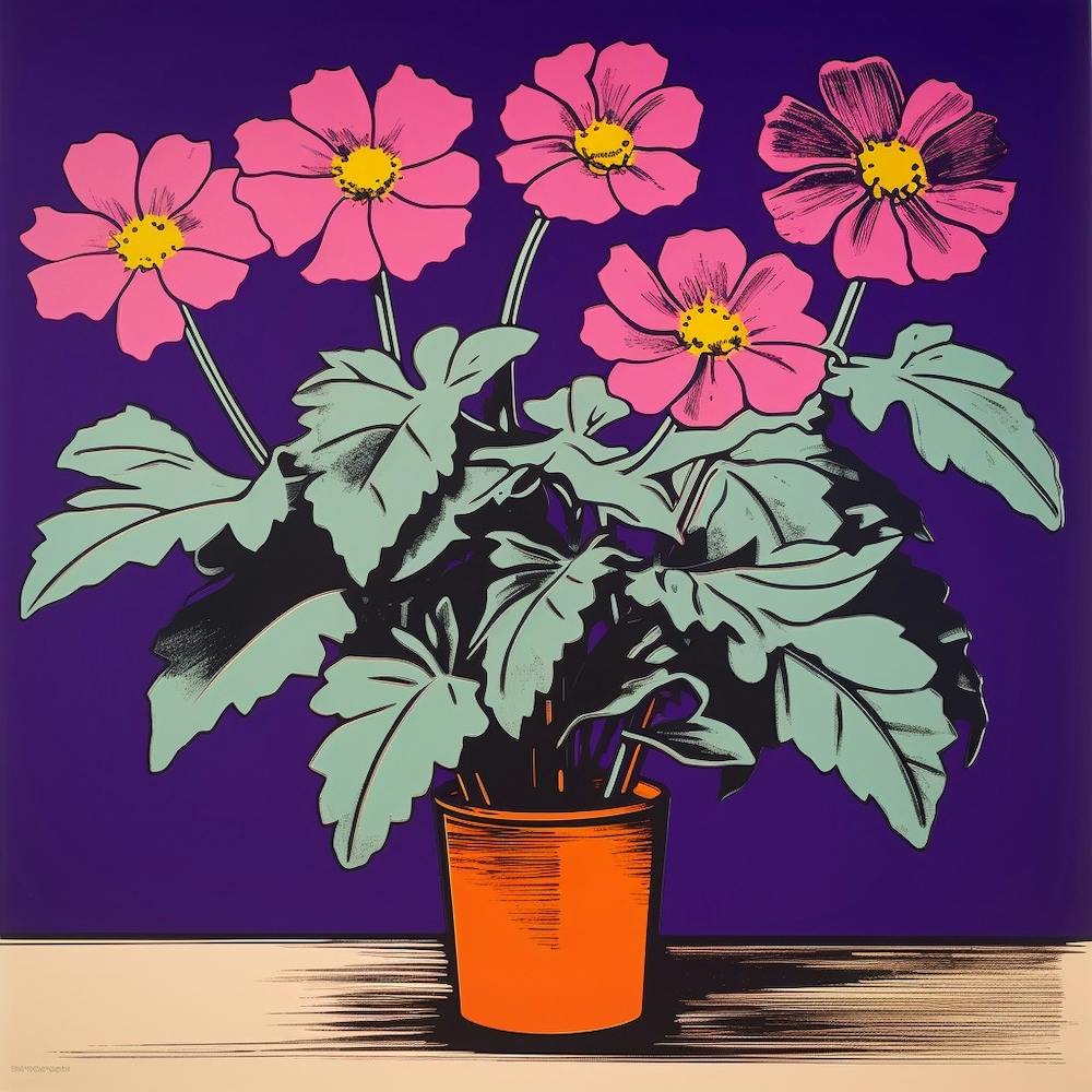 Cineraria 3 Pop Art Illustration Square