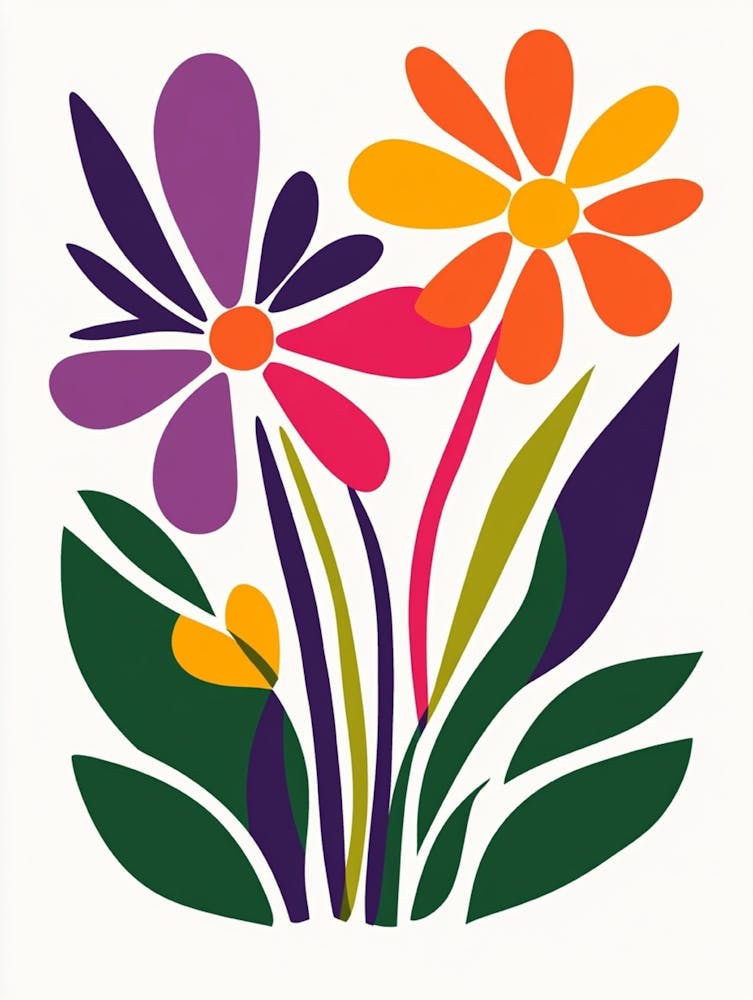 Flowers On A White Background 15