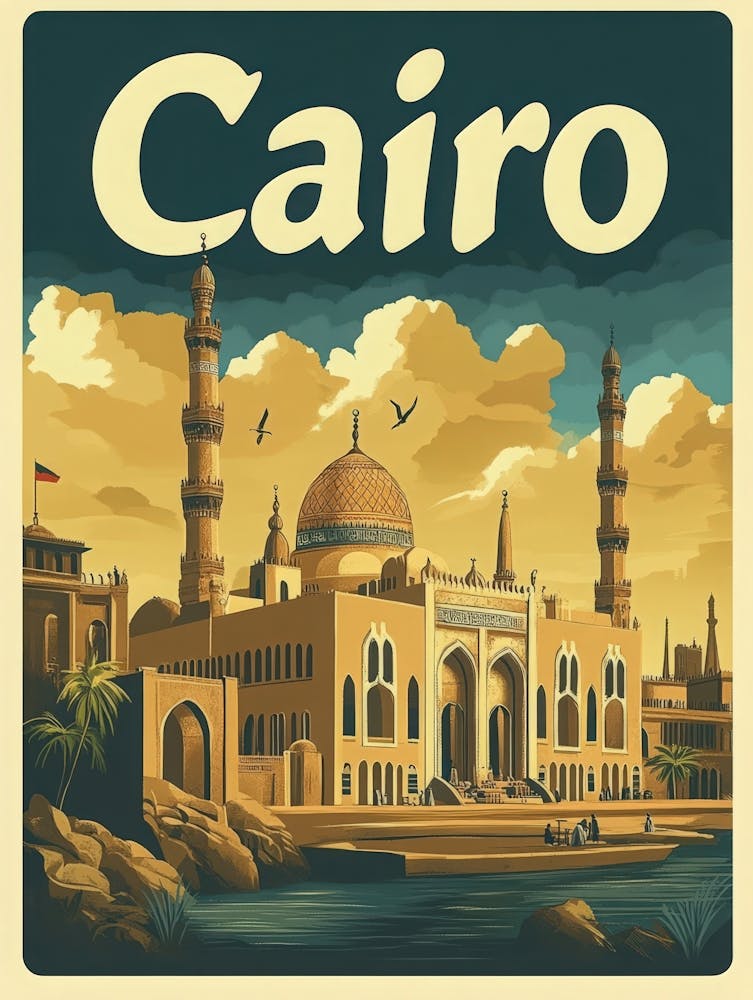 Aihrgdesign A Mid Century Modern Travel Poster For Cairo Show Dd189960 E82f 45ee 88b0 78210f50b3df 2