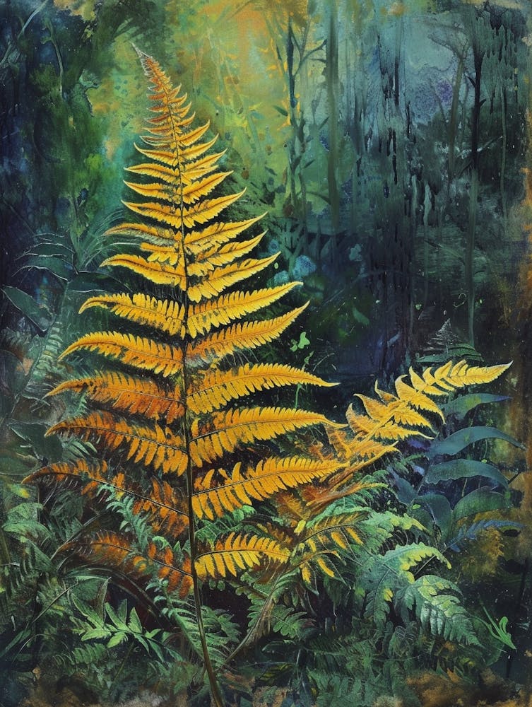 Sensitive Fern Painting 1