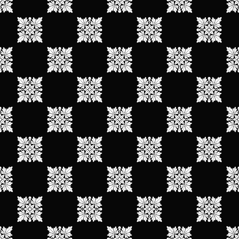 Black And White Floral Pattern