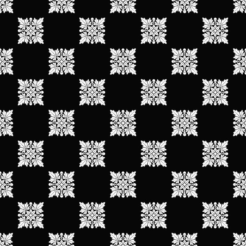 Black And White Floral Pattern