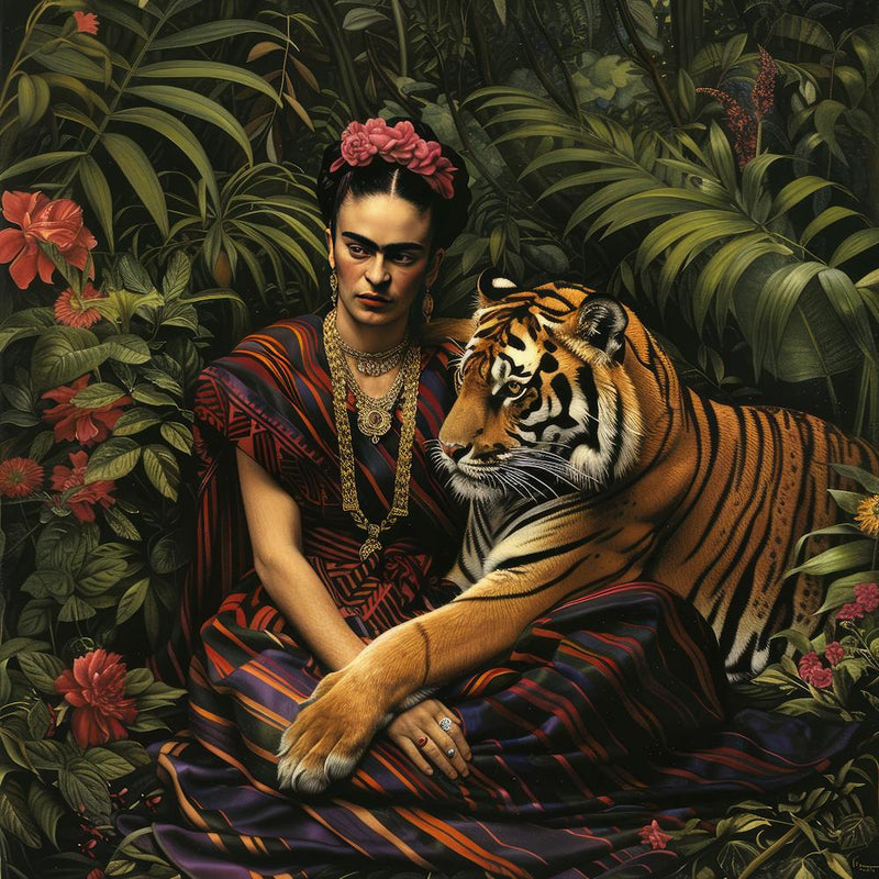 Frida Kahlo and the Tiger. Animal Conservation Series