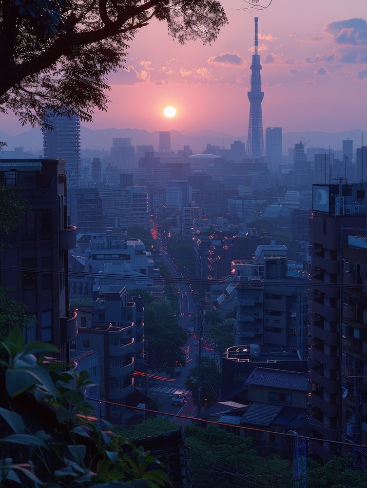 Sunset In Tokyo