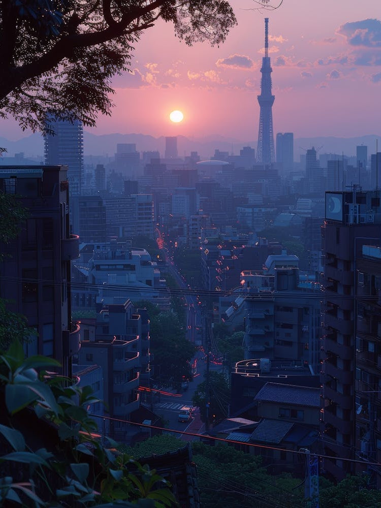 Sunset In Tokyo