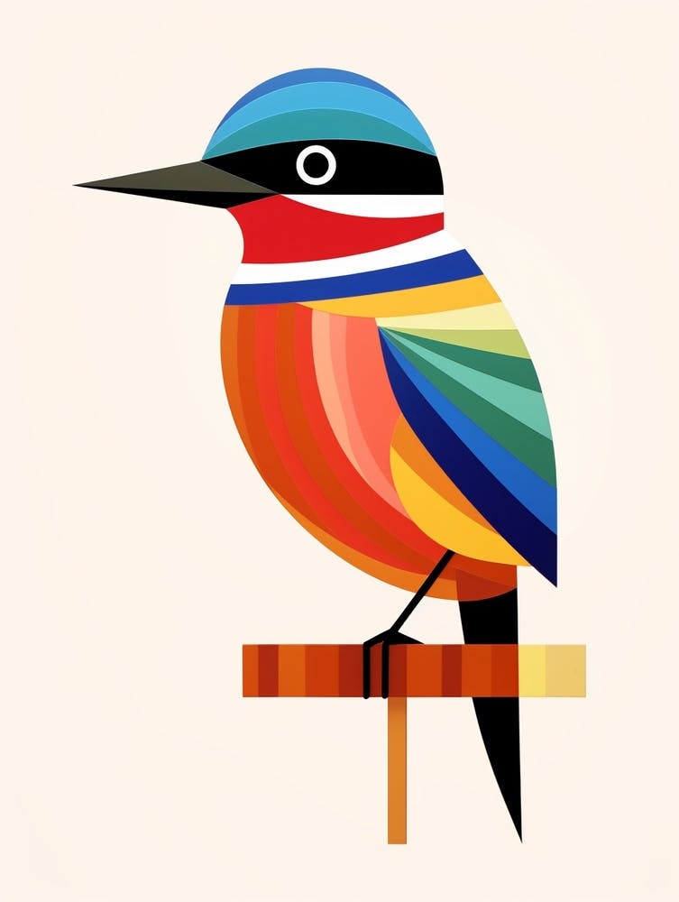Colourful Geometric Bird Cuckoo 1