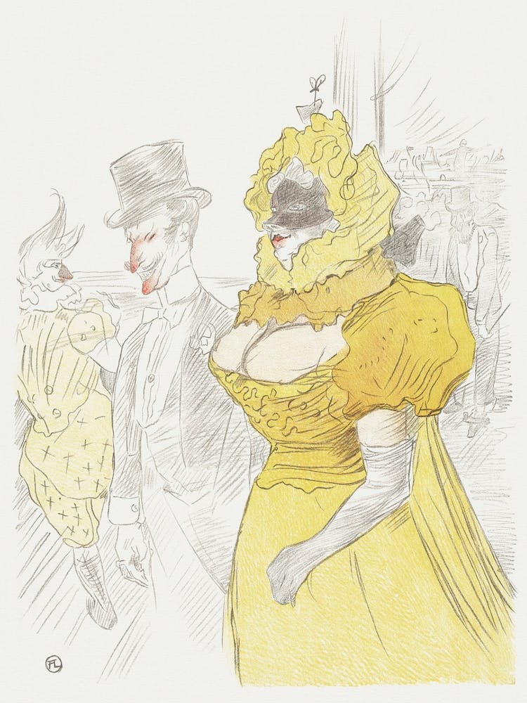 Affiche Au Bal Des Etudiants (1900), Henri de Toulouse-Lautrec