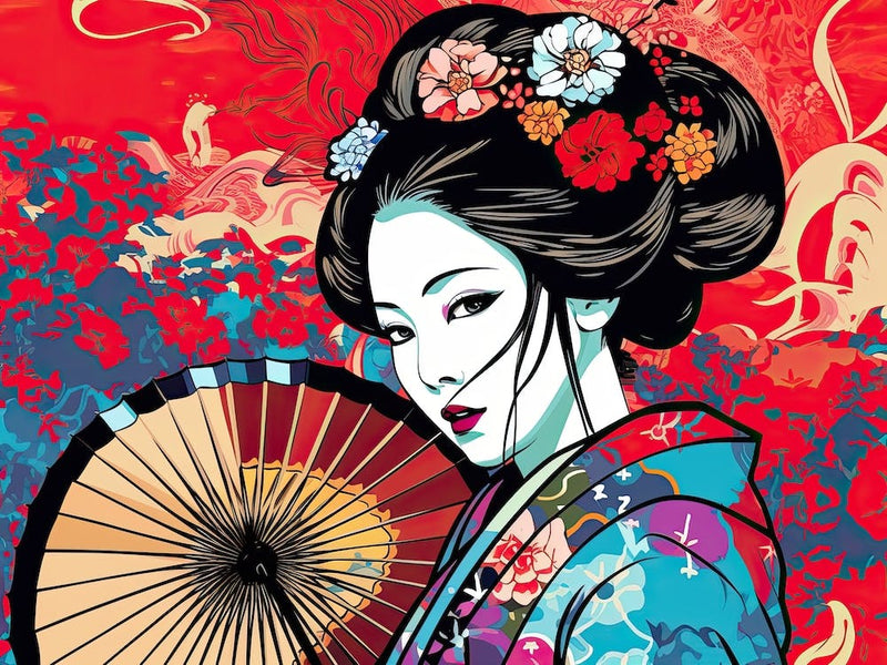 Geisha Face Pop Art 12