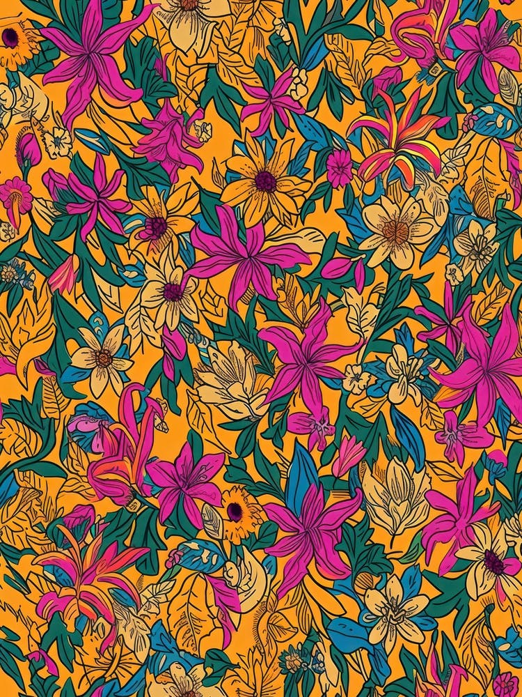 Aster Amaze London Fabrics Motif Floral 3