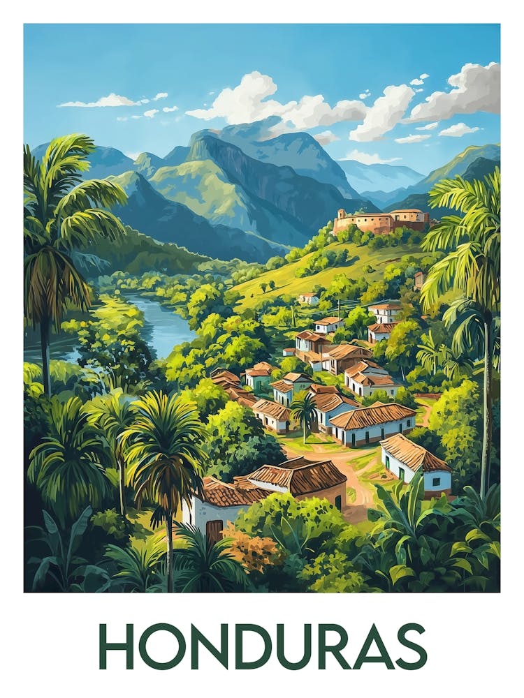 Affiche de voyage Honduras 1
