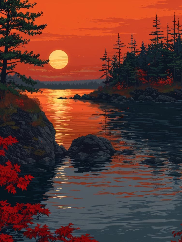 Sunset By The Lake 3