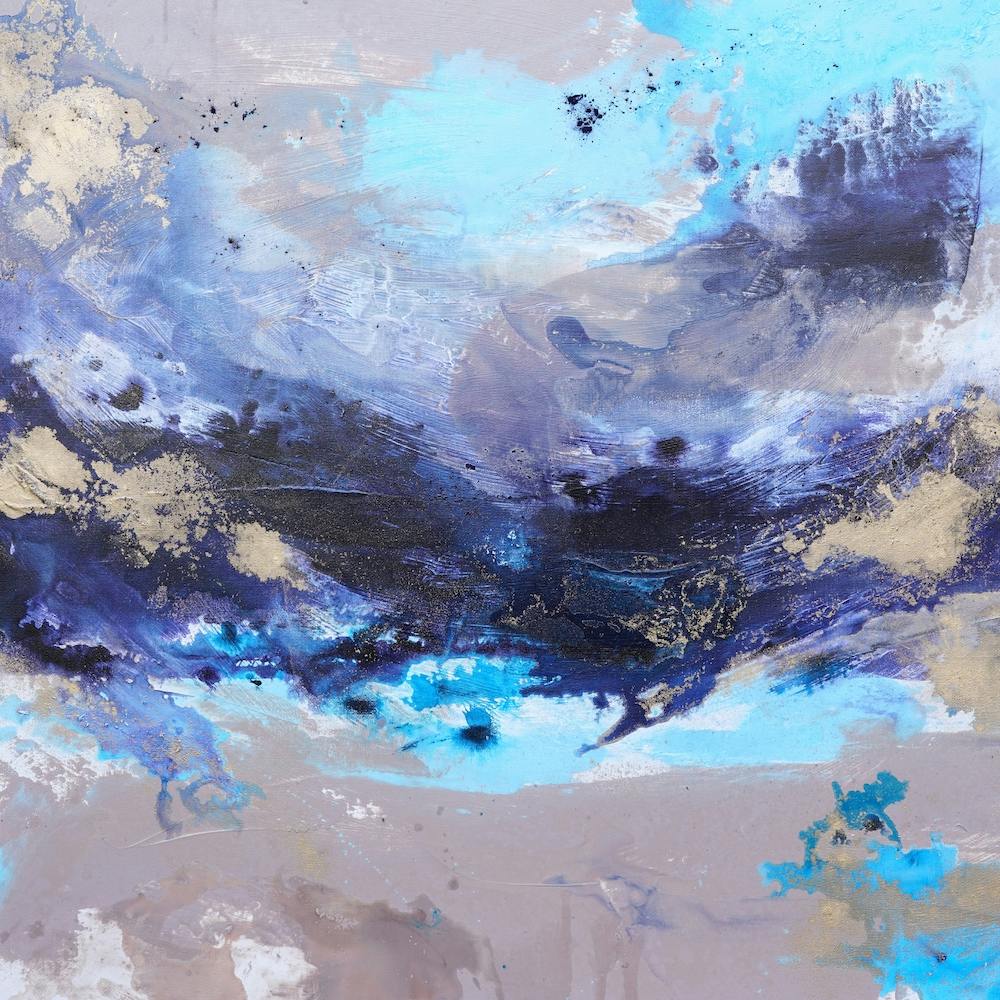 Blue Ocean Abstract Painting 1 Square