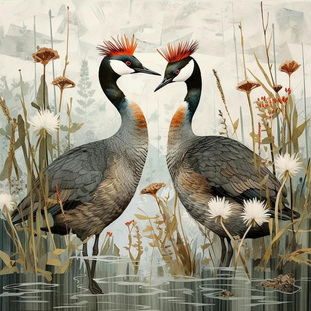 Bird In Nature Grebe 4
