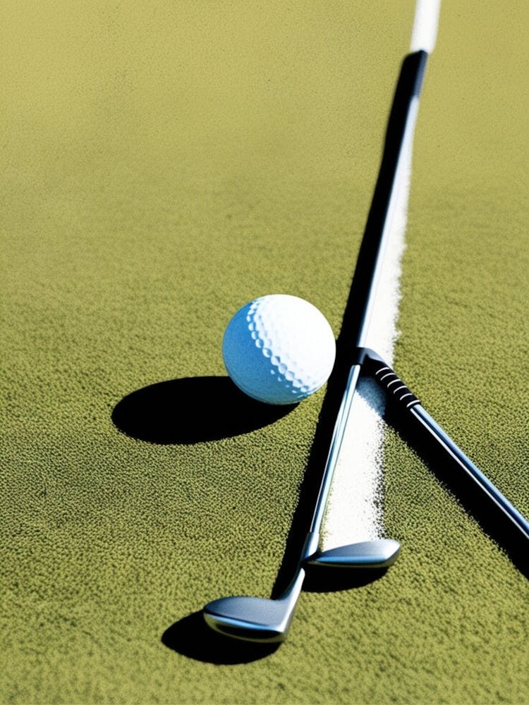 Golfschläger und Golfball