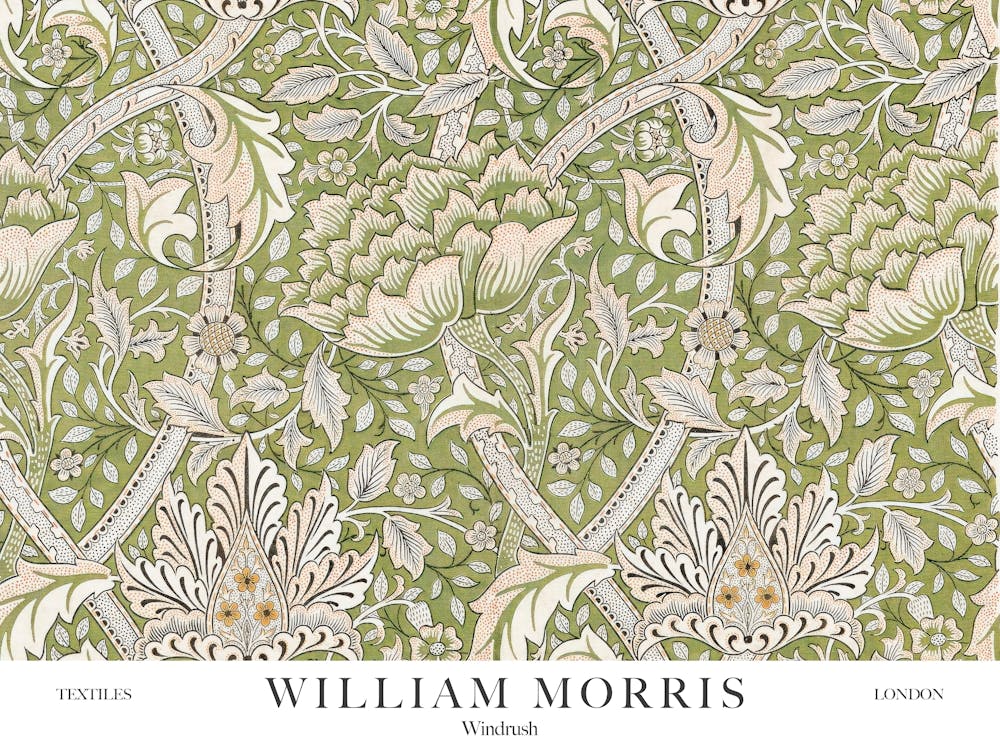 William Morris Prints Windrush Landscape Botanical Vintage