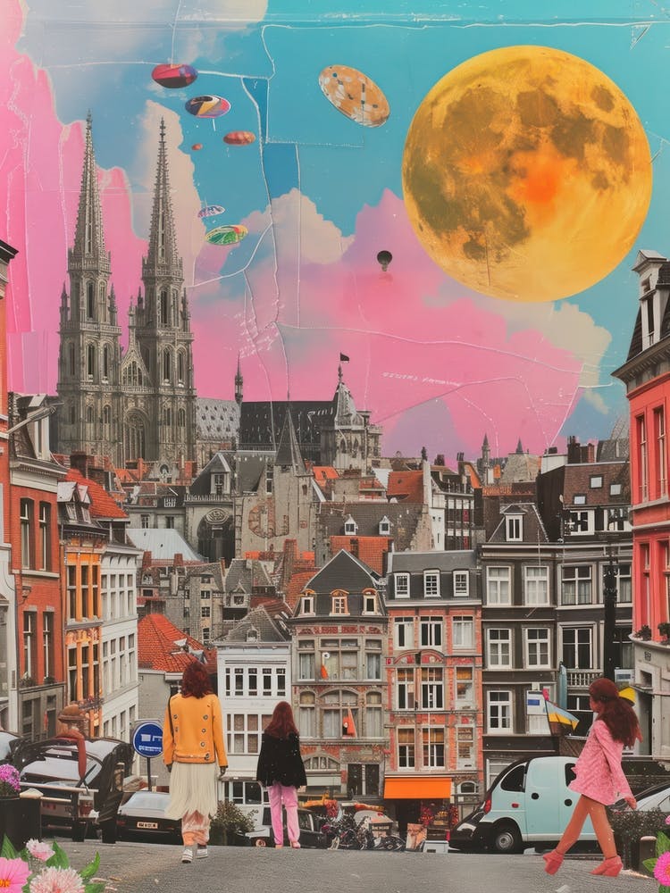 Belgium   Retro Collage Style 3