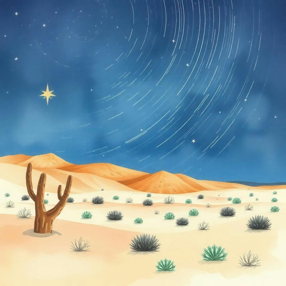 Starry Night In The Desert